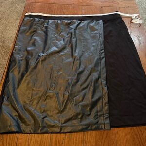 *NWOT Liz Claiborne Faux Leather-Front Skirt - 3X